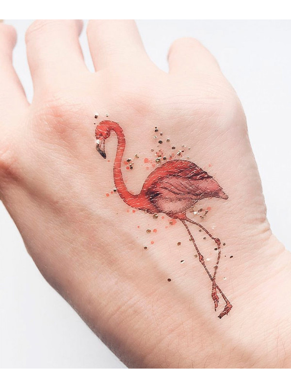 Tatouage éphémère - Mini Flamingo