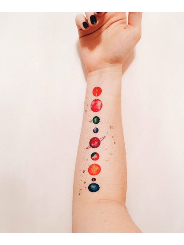 Tatouage éphémère - Planets