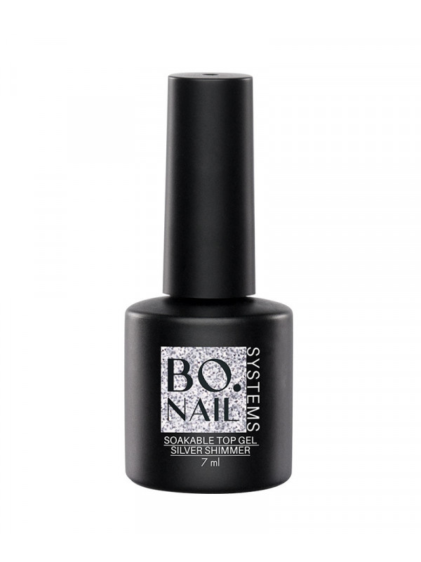 BO Nail Top coat hema free vegan - Silver shimmer